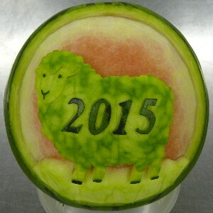 Watermelon Carving No.160: Sheep.