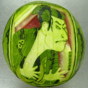 Watermelon Carving: SHARAKU.