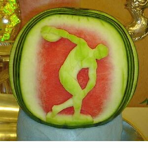 watermelon sculpture: Myron. Discobolus.