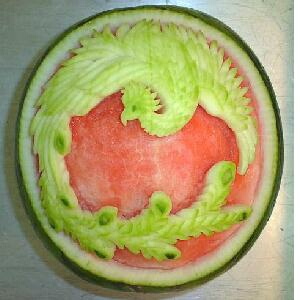 watermelon sculpture: Phoenix.