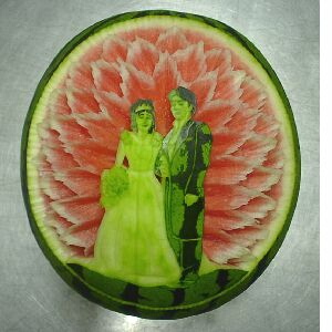 watermelon sculpture: Bridal.