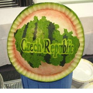 watermelon sculpture: Czech Republic.
