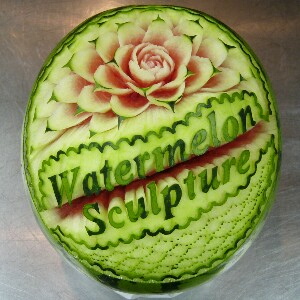 watermelon sculpture: Watermelon Sculpture.